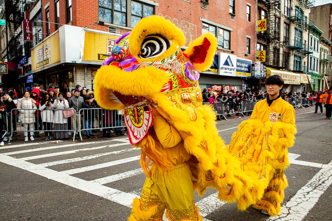 Photos of Lunar New Year Parade goers and participants in Chinatown on February 9th, 2020.